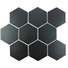 Maybe you would like to learn more about one of these? Hexagon Matt Black Mosaic 9 5cm X 9 5cm 29 5cm X 25 6cm Wall Floor Tile