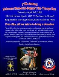 Merced Ca Apr 9 2016 11th Annual Veterans Memorial Support The Troops Run We Will Be Collecting Monetary Donati Veterans Memorial Veteran Soldier Love