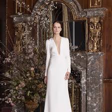 Boho simple long sleeve wedding dress bridal dress puffy tulle lace top plus sz. 65 Plunging Neckline Wedding Dresses For The Daring Bride