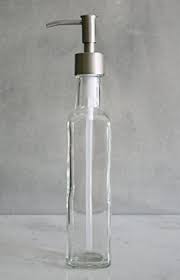 french vessel glass soap dispenser with