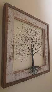 Copper Wire Tree Wire Art Metal Art Wall Decor Copper Wire Sculpture Barn Wood Frame Metaltreescu Metal Tree Wall Art Wire Art Sculpture Copper Wire Art