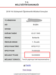 Meb çalışma takvimine göre 2019 sözleşmeli öğretmen mülakat sonuçları 15 ocak tarihinde açıklandı. 60 Puan Alti Verilerek Elenen Ogretmen Adaylari Memurlar Net
