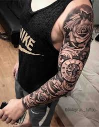 50 Best Sleeve Tattoos For Men Cool Designs Ideas 2019 Guide 28 Telorecipe212 Com Best Sleeve Tattoos Clock Tattoo Sleeve Cool Half Sleeve Tattoos