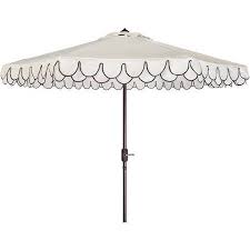 Black And White Outdoor Umbrella Walmart Safavieh Elegant 9 Market Auto Tilt Patio Umbrella White Black Walmart Com Patio Umbrella Outdoor Patio Umbrellas Patio