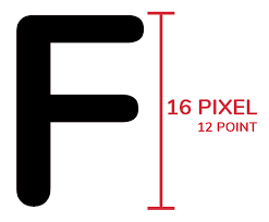 difference between pixel px and point pt font sizes in