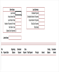 8 Car Loan Amortization Schedules Google Docs Apple