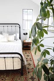 Portfolio Black Bed Frame Iron Bed Frame Red Rug Bedroom