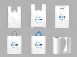 White Plastic Shopping Bags Premium Vector Logo Design Free Templates Plastic Shopping Bags Bags Logo