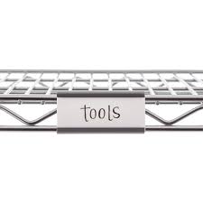 File cabinet labels and parts. Metro Industrial Shelf Label Holders The Container Store