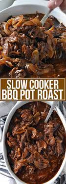 Slow Cooker Bbq Pot Roast Roast Beef Recipes Slow Cooker Roast Pot Roast Slow Cooker