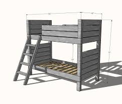 These free bunk bed plans will save you money and create a much higher quality bed than you could buy at the store. Modern Bunk Beds Side Street Ana White