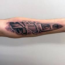 Collaboration tattoos almost always produce amazing works of art. 60 Chef Knife Tattoo Designs For Men Cook Ink Ideas