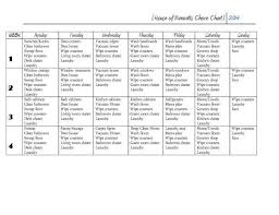 House Of Bennetts Chore Chart For Adults Chore Chart For