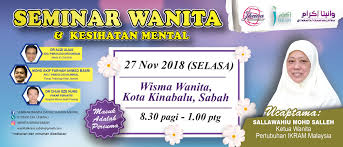 Masyarakat masih menganggap negatif tentang persoalan ini. Seminar Wanita Kesihatan Mental Posts Facebook
