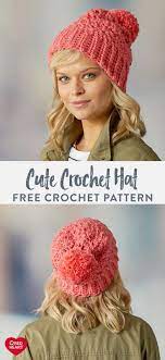Cute Crochet Hat Free Crochet Pattern In Red Heart With Love Chunky Yarn A Simple And Fun Chunky Crochet Hat Is Crochet Hat Free Crochet Chunky Yarn Patterns