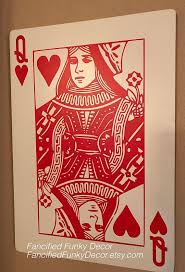 Face Card Large Playing Card Oversize Card Jack Queen Queen Of Hearts Card Hearts Playing Cards Beauty Art Drawings