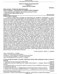 La bacalaureat 2021, absolvenții de liceu vor susține trei probe scrise, în funcție de profilul și susținerea probelor de la bacalaureat 2021 începe pe data de 28 iunie, cu examenul la limba. Bacalaureat 2021 Rezolvarea Subiectelor La Limba È™i Literatura RomanÄƒ Stirileprotv Ro