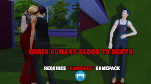 Safety comfort in the front pusher mod what to expect with above mods: Drain Humans Blood Image Extreme Violence Mod For The Sims 4 Mod Db
