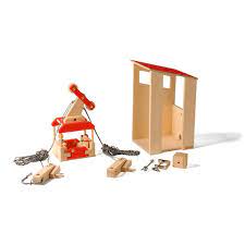 In der talstation findet der kartenverkauf statt. Holzspielzeug Seilbahnset Bestswiss Ch