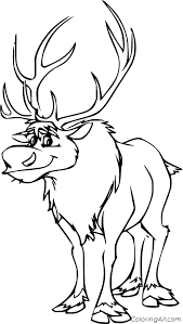 This drawing was made at internet users' disposal on 07 february 2106. Sven From Frozen Coloring Page Coloringall