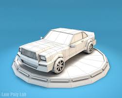 Cartoon Luxury Car Low Poly 3d Model Low Poly Car Low Poly 3d Models Low Poly 3d