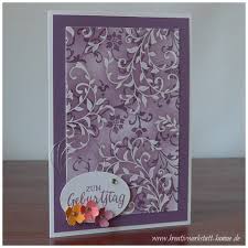 Stampin Up Embossing Resist2 Lila Karten Kreativ Kartenideen