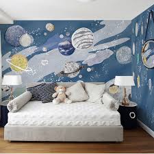 Mural luar angkasa untuk si kecil yang bercita cita menjadi astronot. 26 Lukisan Dinding Kamar Luar Angkasa Rudi Gambar