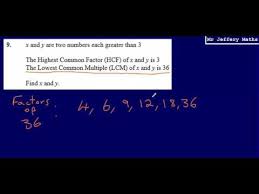 Hcf Lcm Gcse Maths Edexcel Practice Tests Set 2 1h Question 9 Youtube