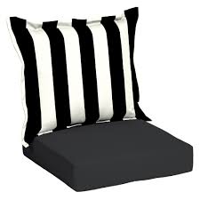 Better Homes Gardens Black Striped 45 X 24 In Deep Seat Cushion Set W Enviroguard Walmart Com Deep Seat Cushions Outdoor Deep Seat Cushions Deep Seating