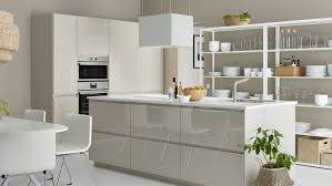 voxtorp high gloss light beige kitchen