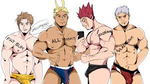 Hanamura on X: PLUS ULTRA! Featuring the hunkies from MHA. I want to be  smashed by em! gay gayart gayartist porn bara baraartist nsfwfanart  nsfw baraart baraartist gaybara nude nsfwart yaoi hunk 