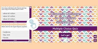 Perhaps it was the unique r. Hispanic Heritage Month Trivia Quiz Interactive Resource