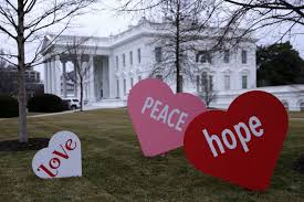 President biden wished first lady jill biden a happy valentine's day on sunday, calling her the love of my life and the life of my love. First Lady Puts Valentine S Day Hearts On White House Lawn