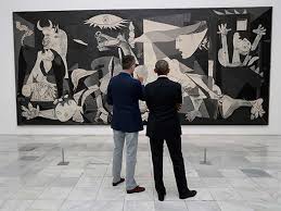 That one was made by the painting of pablo picasso guernica. El Guernica Did You Know That Picasso S El Guernica Has Never Been Up For Sale And Has No Listed Price Attached The Economic Times