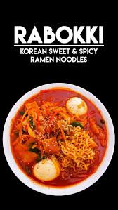 Rabokki Korean Sweet Spicy Ramen Recipe Video Seonkyoung Longest Recipe Spicy Ramen Recipe Spicy Ramen Tteokbokki Recipe