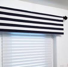Black And White Striped Valance Curtains Nautical Navy White Stripe Valance Navy Blue By Oldstation On Etsy 24 50 White Nautical Bedroom Discount Home Decor Navy White Stripe