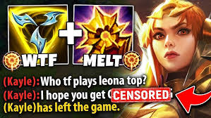 I made this poor Kayle rage quit with my Leona top lane... (THIS IS  SECRETLY BROKEN)