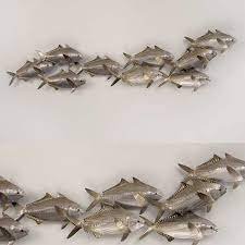 School Of Sardines Wall Art Fish Wall Art Copper Art Fish Sculpture