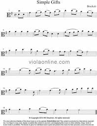 Download free easy printable melodies for viola. Viola Online Free Viola Sheet Music Simple Gifts A Shaker Dancing Song
