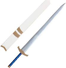 Amazon.com : Mtxc RWBY Cosplay Jaune Arc Prop Crocea Mors Sword White :  Sports & Outdoors