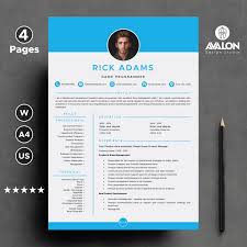 Professional Resume Template For Microsoft Word 4 Pages Creative Cv Template Instant Download Microsoft Word Google Docs Microsoft