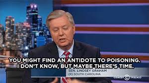 Make a meme make a gif make a chart my party has gone batshit crazy. republican senator lindsey graham. Comedy Central Thedailyshow South Carolina Senator Lindsey