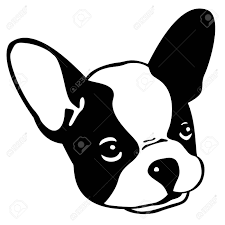 Black And White Frenchie Clipart Dog French Bulldog Vector Icon Head Face Illustration Face Illustration Illustration Bulldog