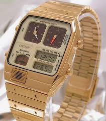 Citizen Ana Digi 1981 Gold Tone Mens Watches Silver Retro Watches Mens Watches Affordable