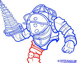 Bioshock Big Daddy And Little Sister Drawing How To Draw Big Daddy Big Daddy Bioshock Step 7 Bioshock Big Daddy Drawings