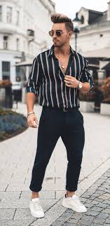 Black And White Vertical Striped Shirt Outfit Turquoise Blue And White Vertical Striped Shirt Outfit Vertical Striped Shirt Outfit Striped Shirt Men Outfits With Striped Shirts