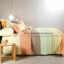 Biancaluna trapuntino microfibra matrimoniale 260x260 cm double face colore arancione. Trapuntino Singolo Caleffi Atlantic Arancio Casseri Biancheria