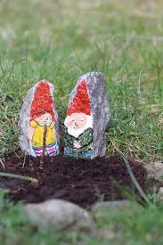 Painted Rock Garden Gnomes Painted Garden Rocks Rock Crafts Garden Rock Art