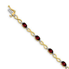 Mejuri's gold bracelet collection includes engravable to dainty bracelets & anklets. Garnet Stone Diamond Infinity Love Bracelet In 14k Gold Gemologica A Fine Online Jewelry Store