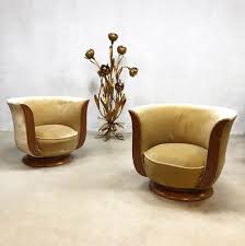 For Sale Set Of 2 Art Deco Tulip Lounge Chairs For Hotel Le Malandre Chair Art Deco Lounge Chair